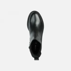 Black Women's Ankle Boots Geox Iridea B ABX - Ladies