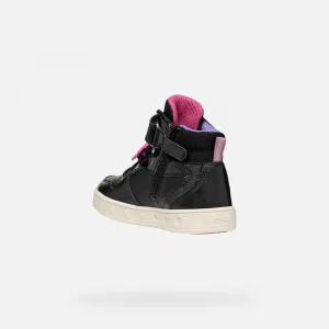Black Girls Geox Skylin Sneakers - Girls