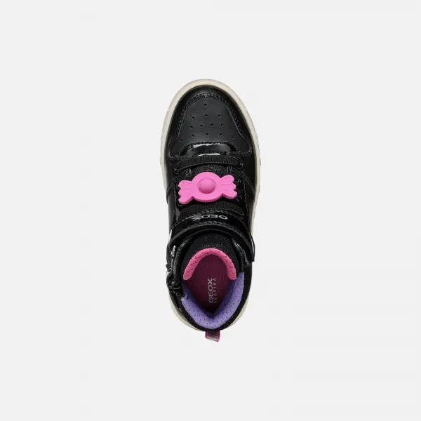 Black Girls Geox Skylin Sneakers - Girls