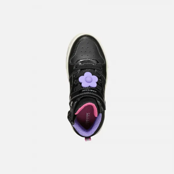 Black Girls Geox Skylin Sneakers - Girls