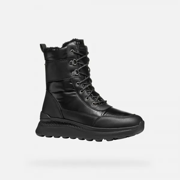 Geox Spherica ACTIF X2 Women's Black Ankle Boots - Ladies