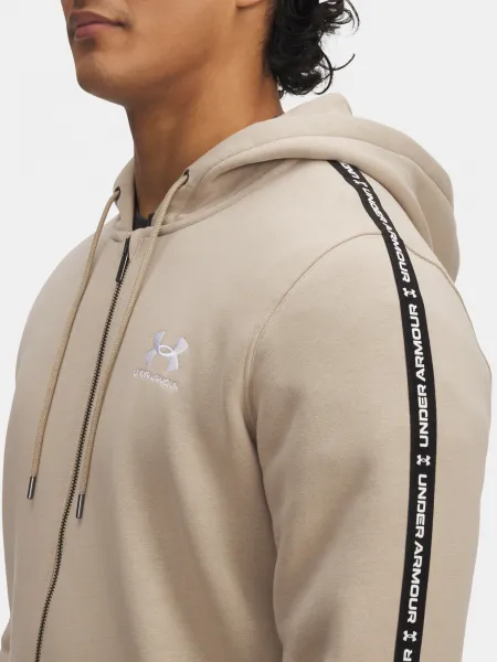 Men's Under Armour UA Icon Fleece FZ Taping-BRN - Men's Sweatshirt