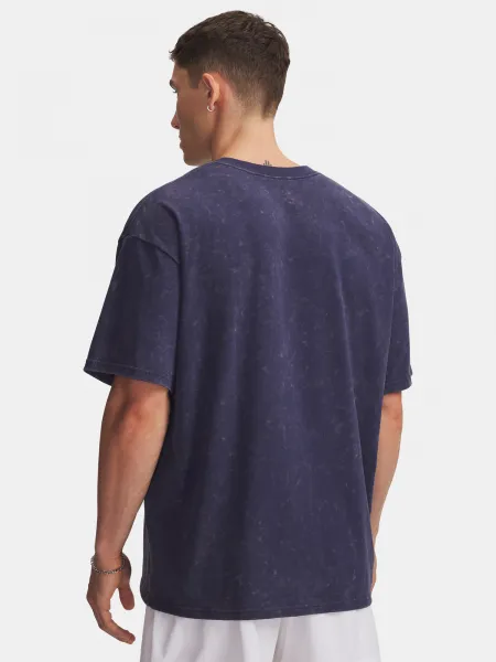Men's Under Armour UA M HW OS LOGO WASH SS-BLU - Men's T-Shirt