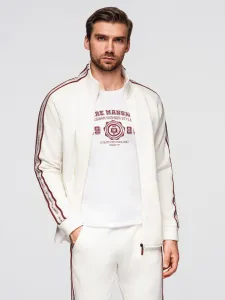 Pánsky sveter OMBRE Sweatshirt OM-SSZP-0224 V-2 white