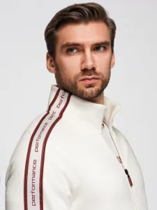 Pánsky sveter OMBRE Sweatshirt OM-SSZP-0224 V-2 white