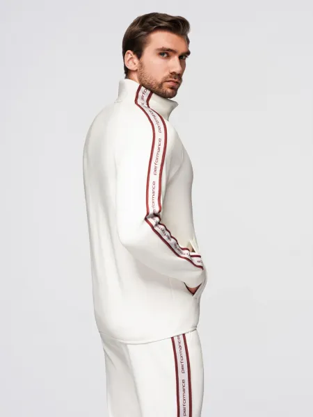 Pánsky sveter OMBRE Sweatshirt OM-SSZP-0224 V-2 white