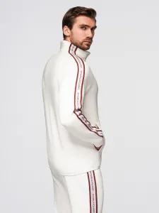 Pánsky sveter OMBRE Sweatshirt OM-SSZP-0224 V-2 white