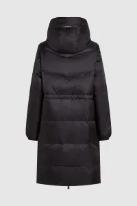 Kabát Karl Lagerfeld Reversible Long Logo Down Coat Black Nougat