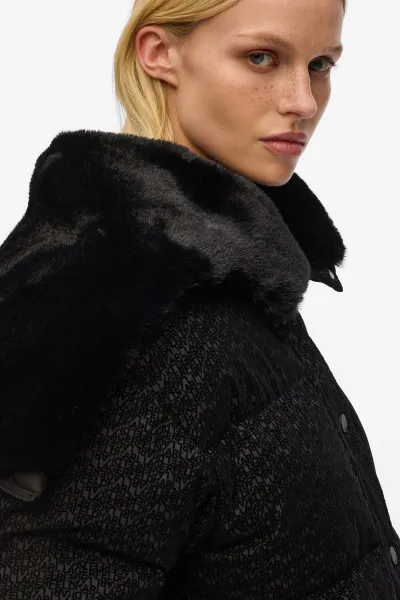 Bunda Karl Lagerfeld čierna farba, zimná, A4W15042