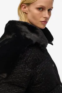 Bunda Karl Lagerfeld čierna farba, zimná, A4W15042