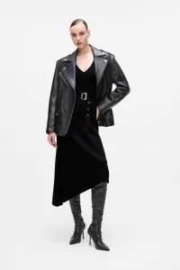 Šaty Karl Lagerfeld Belted Knit Dress Black