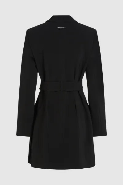 Šaty Karl Lagerfeld Tailored Pleated Blazer Dress Black
