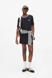 Šaty Karl Lagerfeld Ikon Patch Tshirt Dress Black