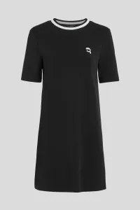 Šaty Karl Lagerfeld Ikon Patch Tshirt Dress Black