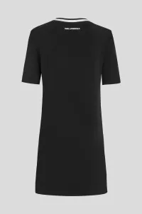 Šaty Karl Lagerfeld Ikon Patch Tshirt Dress Black