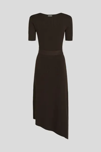 Šaty Karl Lagerfeld Belted Knit Dress Java