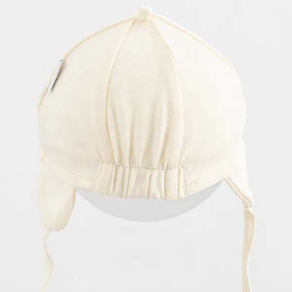 Detská bavlnená čiapka so šiltom New Baby Casually dressed cream 80/86