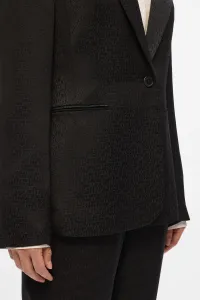 Sako Karl Lagerfeld Logo Jacquard Blazer Black