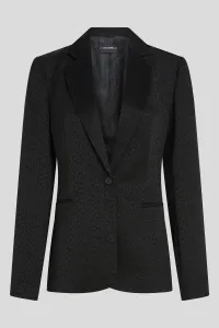 Sako Karl Lagerfeld Logo Jacquard Blazer Black