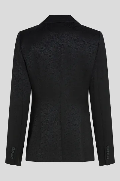 Sako Karl Lagerfeld Logo Jacquard Blazer Black
