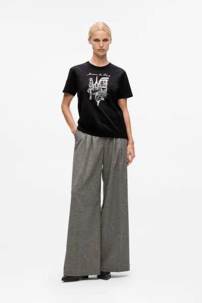 Tričko Karl Lagerfeld Paris Sketch Street T-Shirt Black