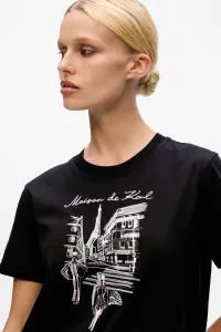Tričko Karl Lagerfeld Paris Sketch Street T-Shirt Black