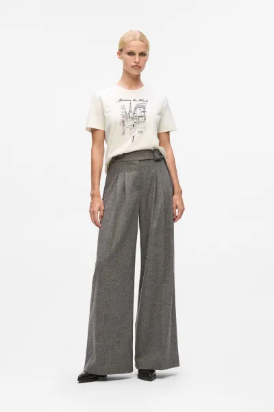 Tričko Karl Lagerfeld Paris Sketch Street T-Shirt Cannoli Cream