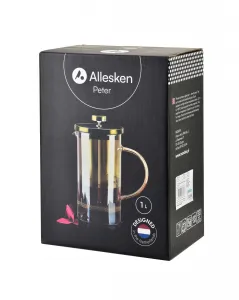 Allesken French press PETER 1000 ml medově hnědá