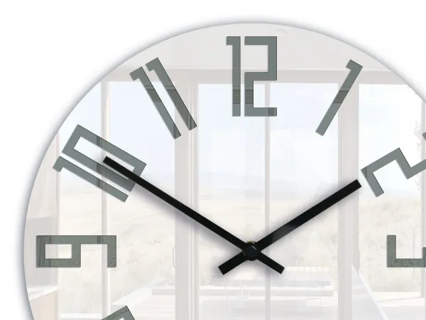 ModernClock Nástěnné hodiny Slim 32 cm bílé/šedé
