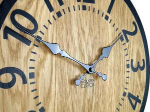 ModernClock Dřevěné nástěnné hodiny Berlin 33 cm černé/hnědé