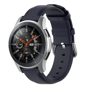 BStrap Leather Lux remienok na Garmin Vivoactive 5, navy blue