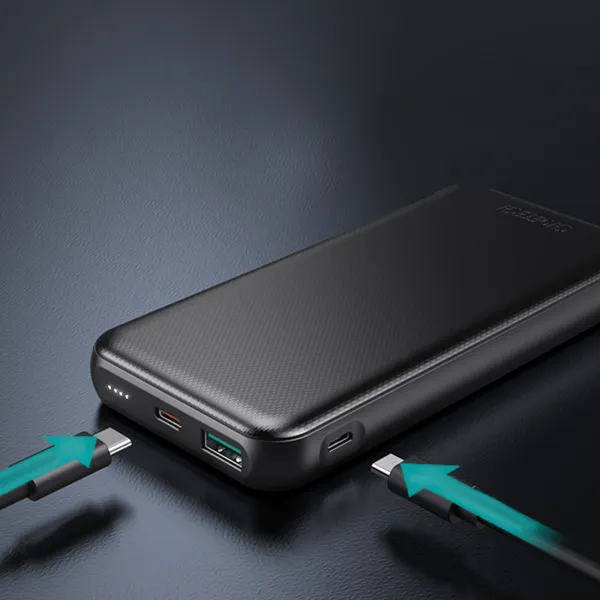 Choetech B627 Power Bank 10000mAh USB / USB C 18W QC PD, čierny