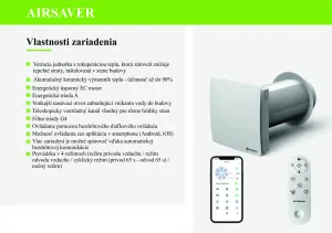 PRODMAX AIRSAVER | Lokálny rekuperátor AIRSAVER PRODMAX Φ125 VT-125