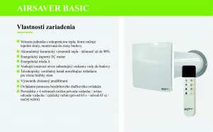 PRODMAX AIRSAVER | Lokálny rekuperátor AIRSAVER BASIC PRODMAX Φ100 VT-100