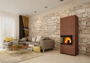 Romotop SOLID L - kachľový krb - Vyústenie dymovodu Zadné, Keramika Romotop Silver (54505) SOLXDHLK 10