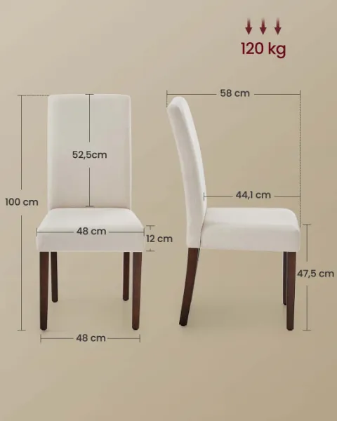 Set dvoch jedálenských stoličiek KDC158W01 (2 ks)