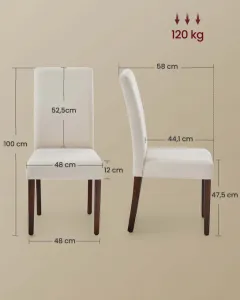 Set dvoch jedálenských stoličiek KDC158W01 (2 ks)