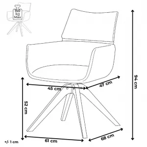 Otočné jedálenské kreslo HC-X1128 Autronic