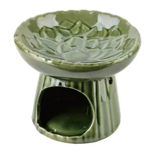Mondex Keramická aroma lampa LILIEN 8,5 cm zelená
