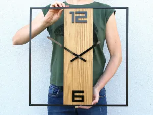 ModernClock Nástenné hodiny Arabic Ramka 50 cm hnedé/čierne