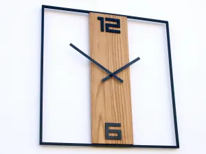 ModernClock Nástenné hodiny Arabic Ramka 50 cm hnedé/čierne