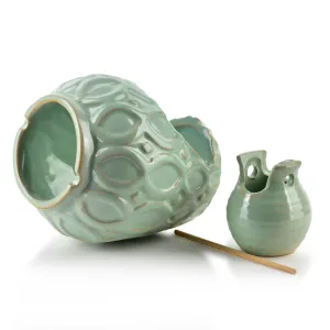 Mondex Keramická aroma lampa LILO 11,5 cm zelená