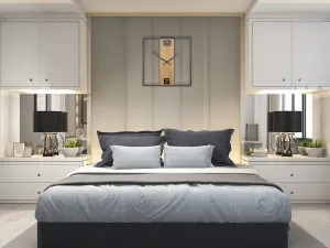 ModernClock Nástenné hodiny Arabic Ramka 50 cm hnedé/čierne