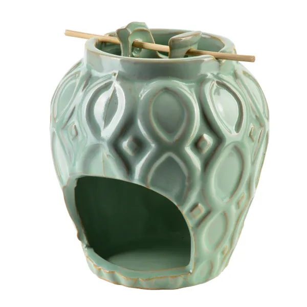 Mondex Keramická aroma lampa LILO 11,5 cm zelená