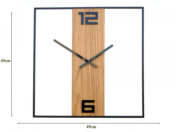 ModernClock Nástenné hodiny Arabic Ramka 50 cm hnedé/čierne