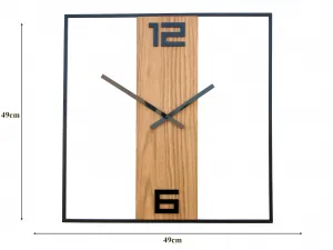 ModernClock Nástenné hodiny Arabic Ramka 50 cm hnedé/čierne