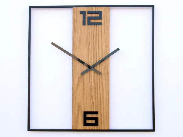 ModernClock Nástenné hodiny Arabic Ramka 50 cm hnedé/čierne