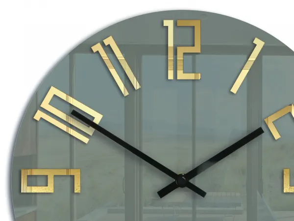 ModernClock Nástenné hodiny Slim 32 cm zlaté/šedé