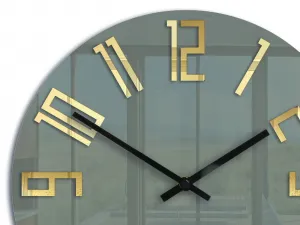 ModernClock Nástenné hodiny Slim 32 cm zlaté/šedé