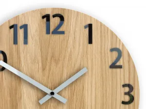 ModernClock Drevené nástenné hodiny Amadeus 33 cm biele/čierne